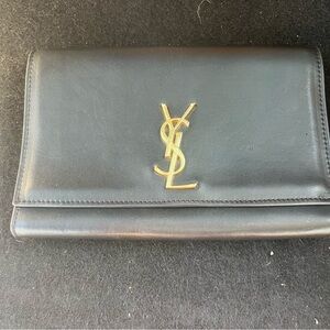 YSL Leather Black Classic Clutch